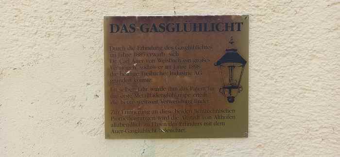 Gaslaterne Gasbeleuchtung Straßenbeleuchtung gaslight streetlight Österreich Althofen Auer.
