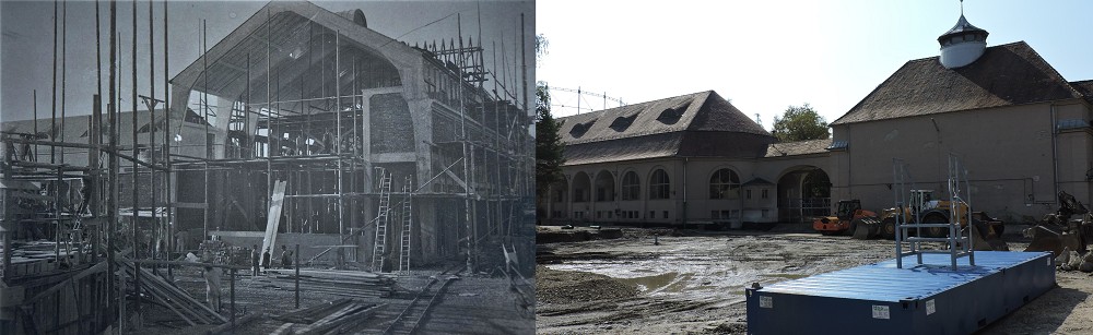 Kesselhaus Ansicht 1914 und 2018
