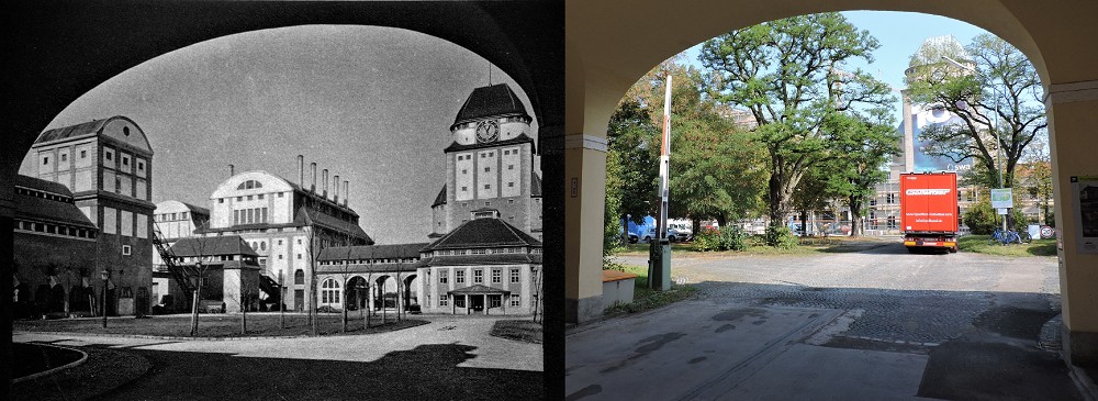 Einfahrt Ansicht 1918 und 2018