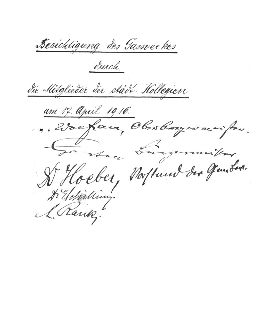 Gästebuch von 1916 mit Unterschrift H.Schilling H.Rank H.Wolfram u.a.