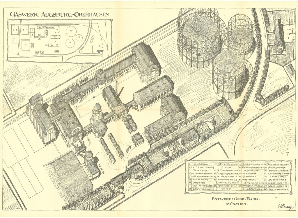 Entwurf Gebr. Rank Gaswerk Augsburg