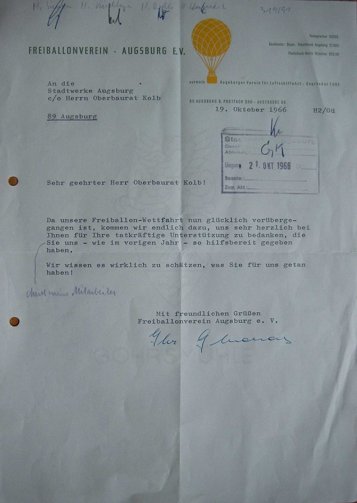 Freiballonverein Augsburg e.V. 1966