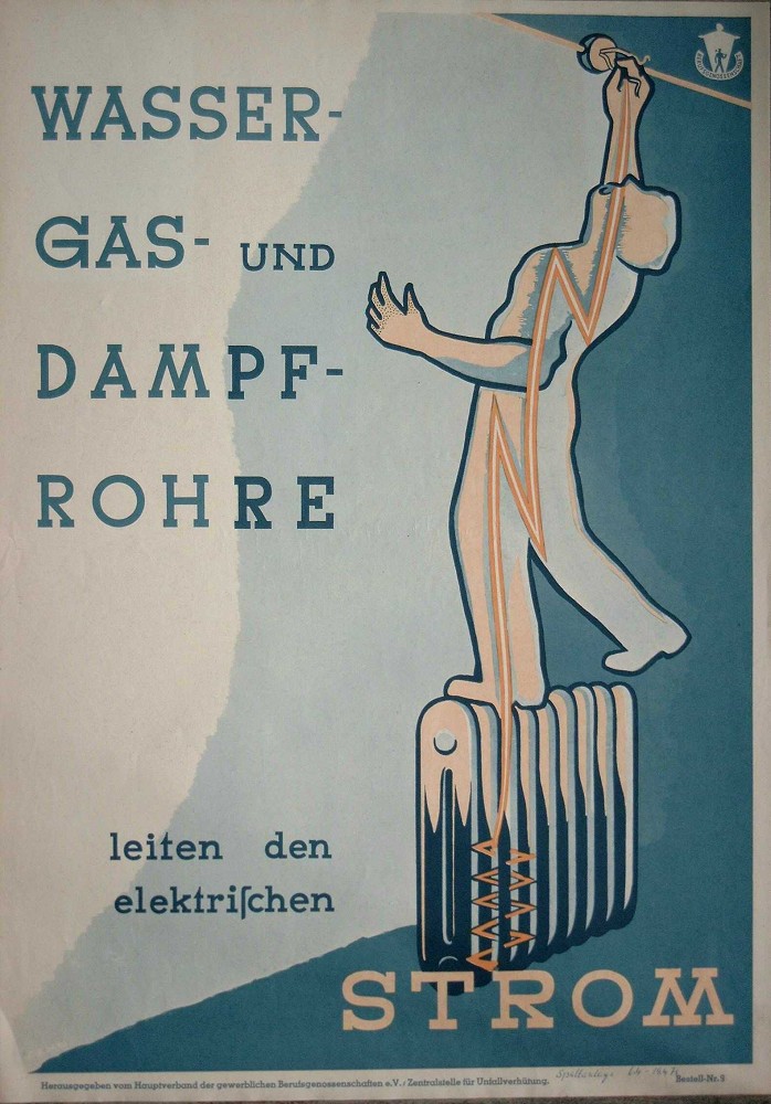 WASSR- GAS- UND DAMPF-ROHRE leiten den elektrischen STROM