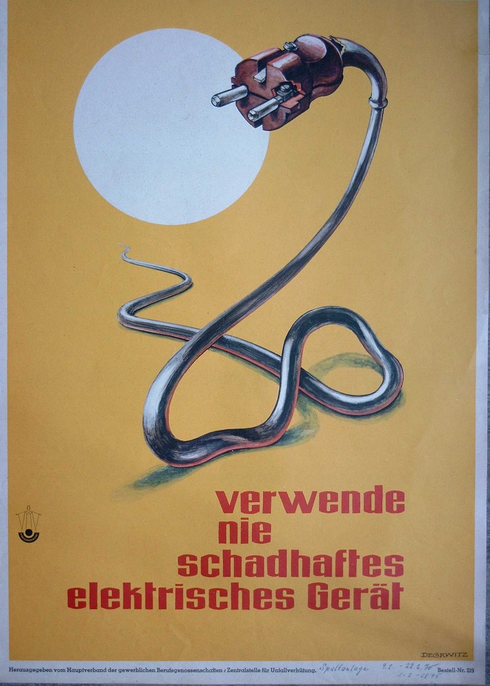 verwende nie schadhaftes elektrisches Gerät